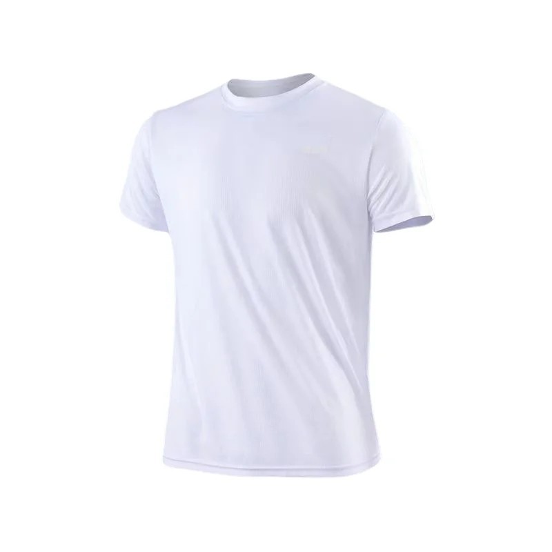 Men Summer Ice Silk Short Sleeve T-Shirt Quick Dry Fitness Sports Gym Wear Gift gallery