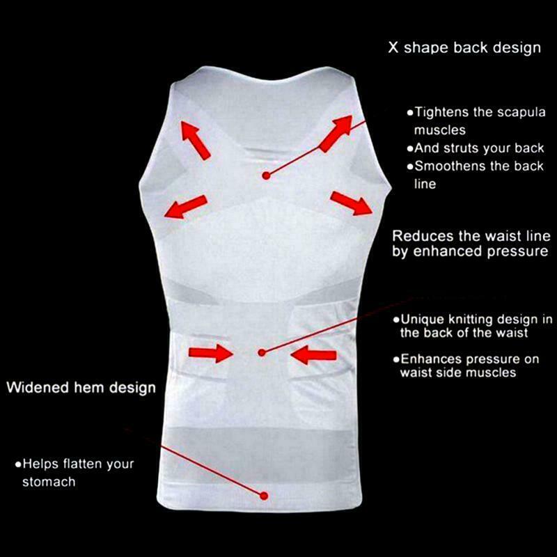Men's Slimming Body Shaper Vest Abs Abdomen Compression Shirt Workout Tank Tops gallery