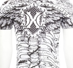 XTREME COUTURE by AFFLICTION White ANATOMY Short Sleeve Slim Fit Y2K T-shirt NWT