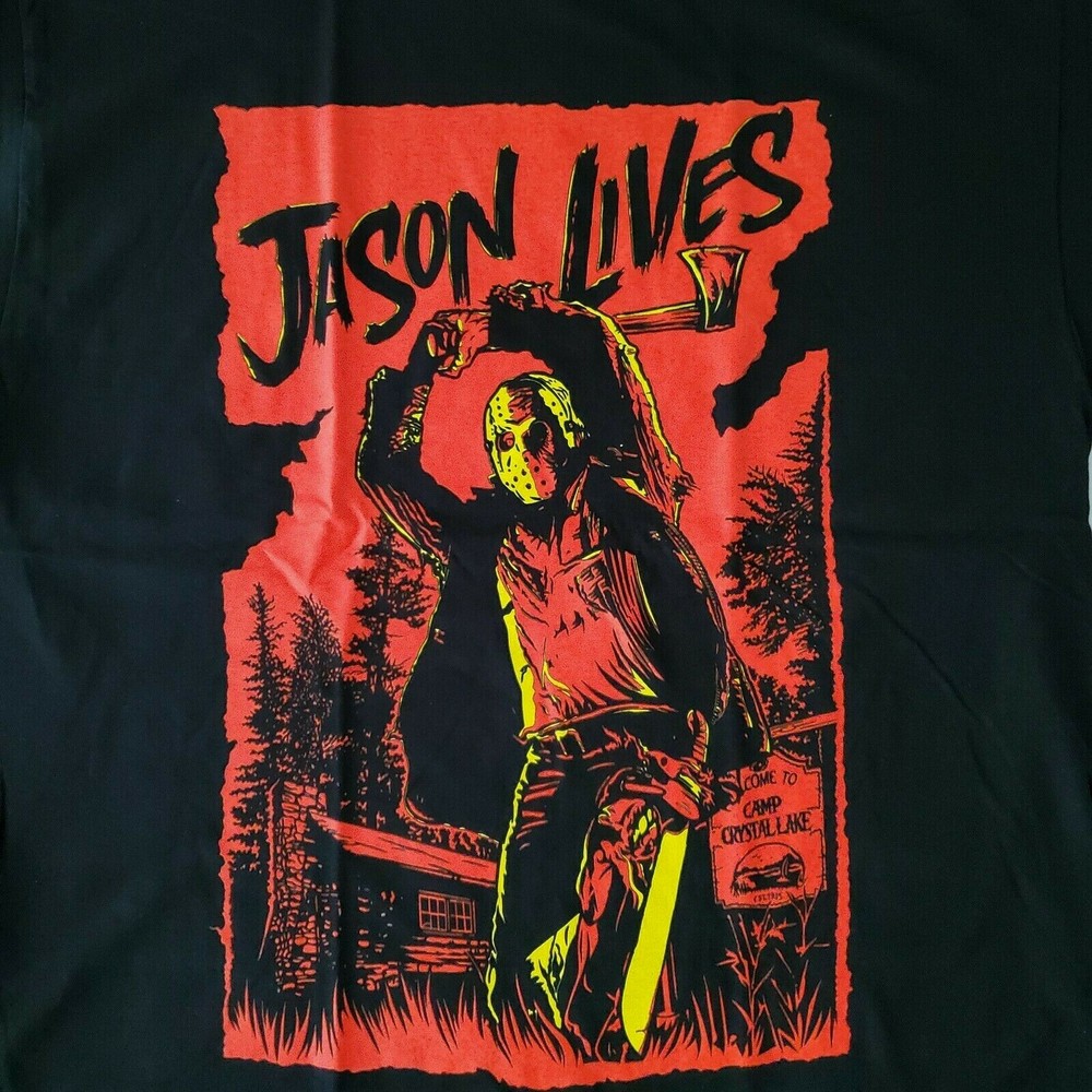 FREE SAME DAY SHIPPING New FRIDAY THE 13th JASON LIVES Color Shirt Size MEDIUM