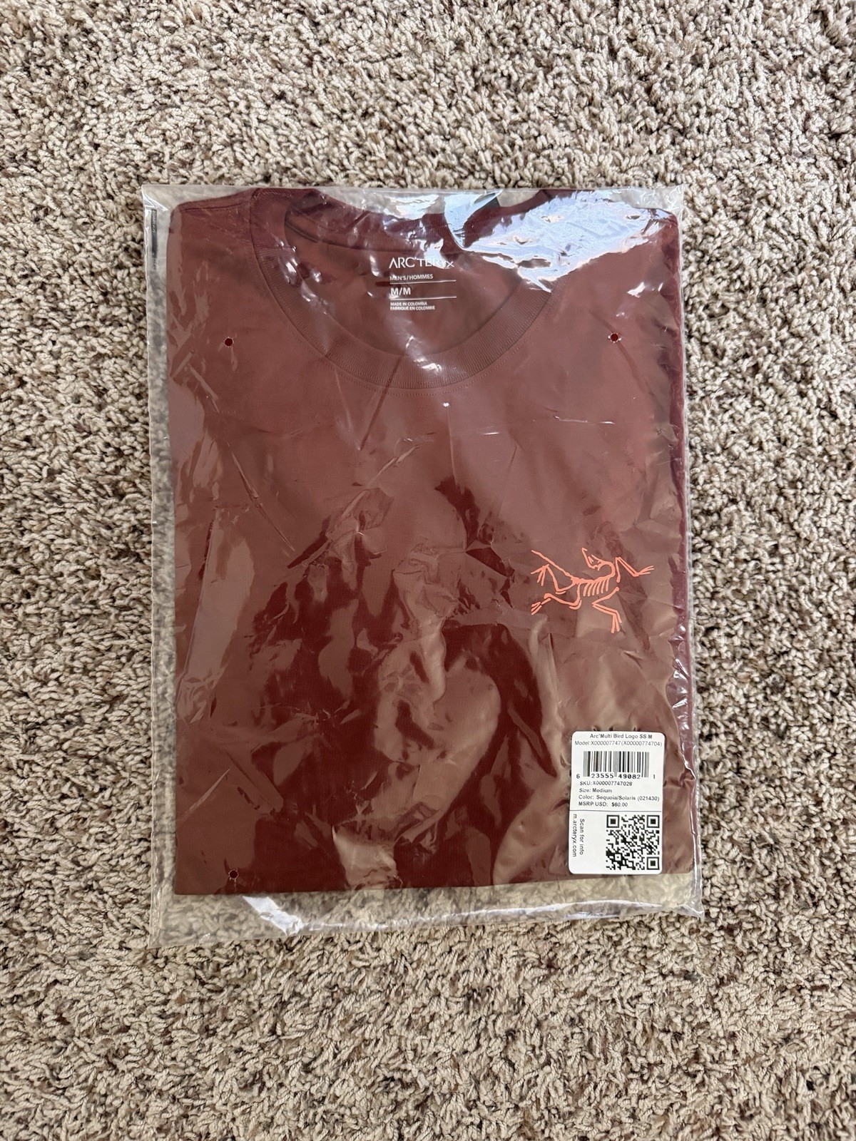 BRAND New Arc'teryx Arc'Multi Bird Logo SS (Short Sleeve) T-shirt Men’s Medium gallery