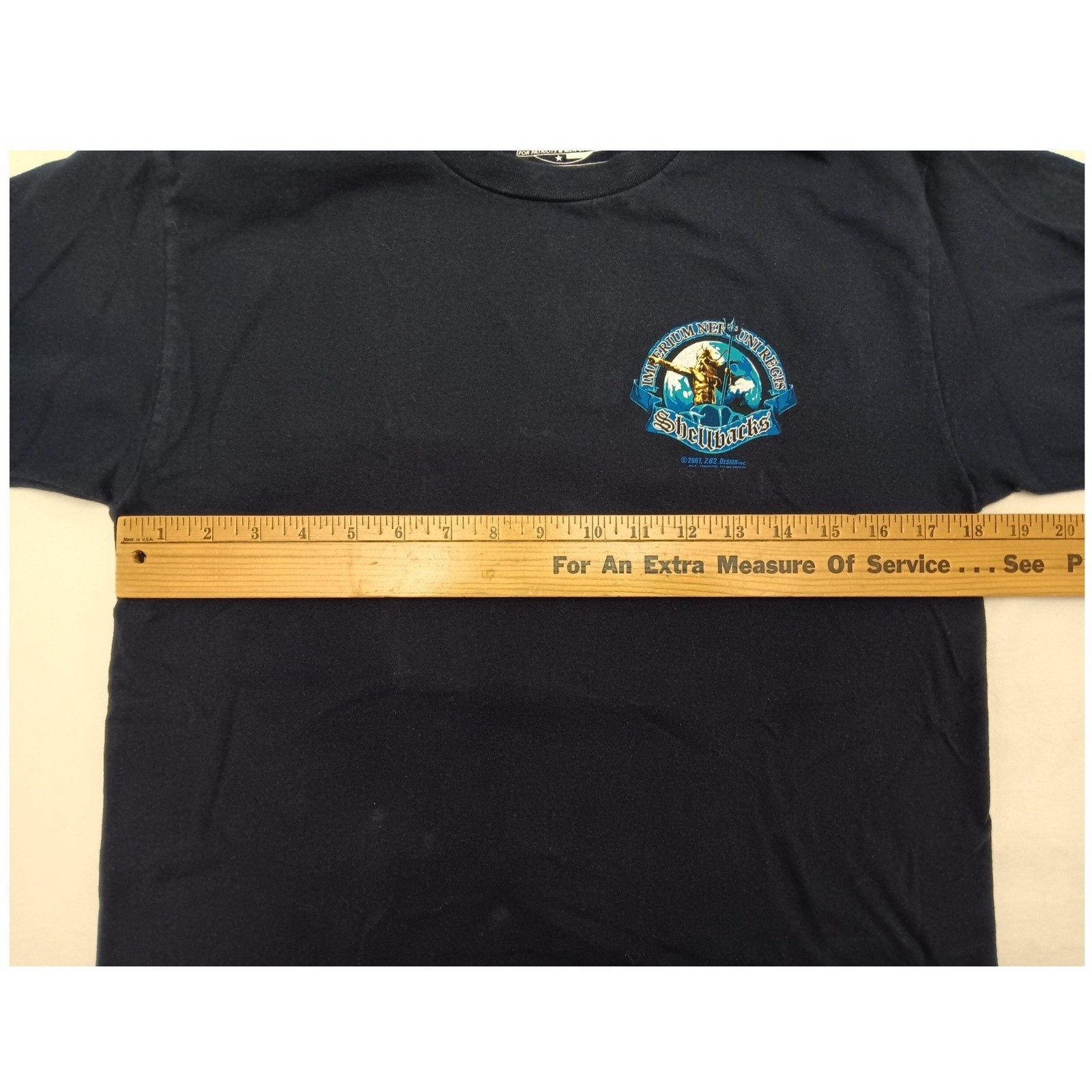 762 Design Men's M T Shirt Navy Blue Shellbacks Ancient Order Deep Graphic Tee gallery