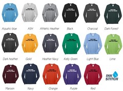 Ink Stitch Design Your Own Custom Cotton Long Sleeve Shirt