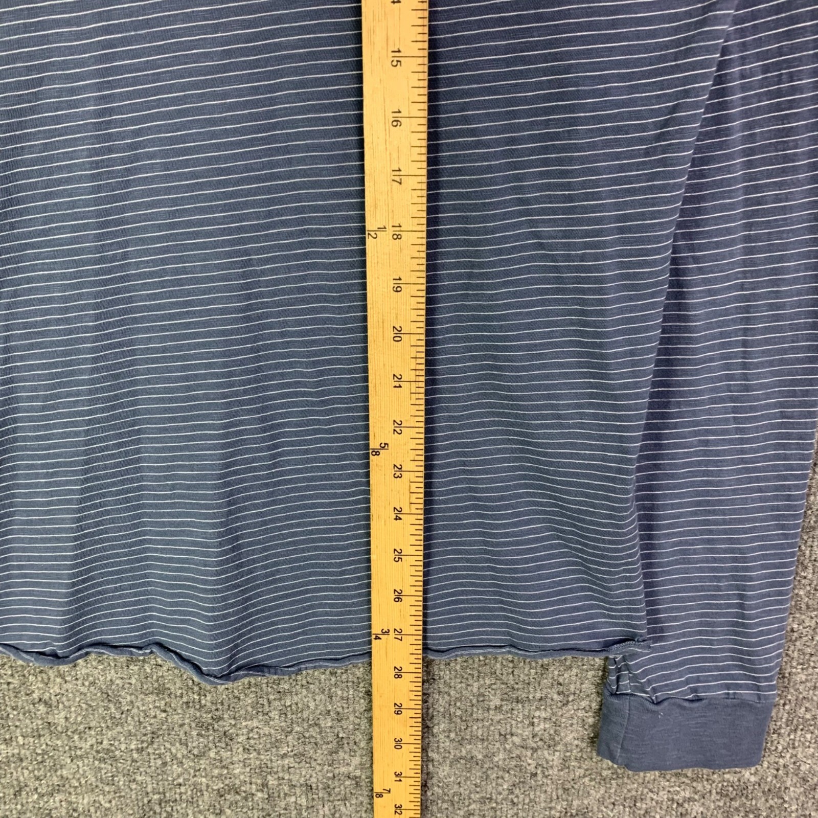 Marine Layer Henley Shirt Men Sz Medium Striped Long Sleeve Pullover gallery