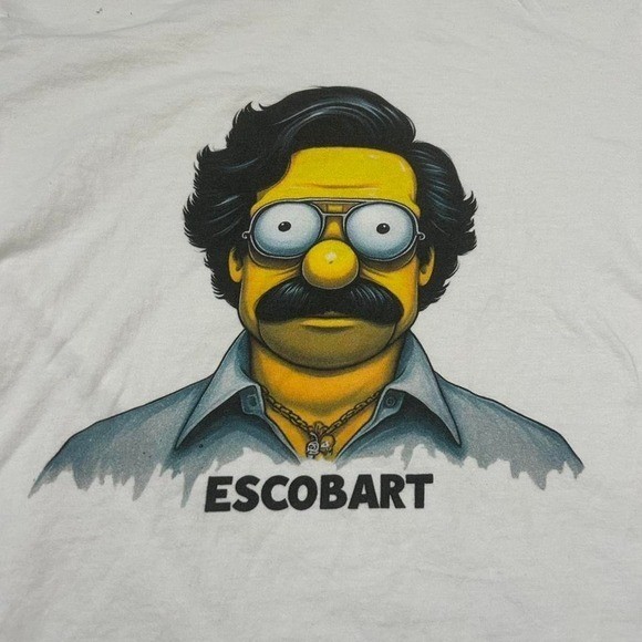 Escobart white simpsons t-shirt gallery