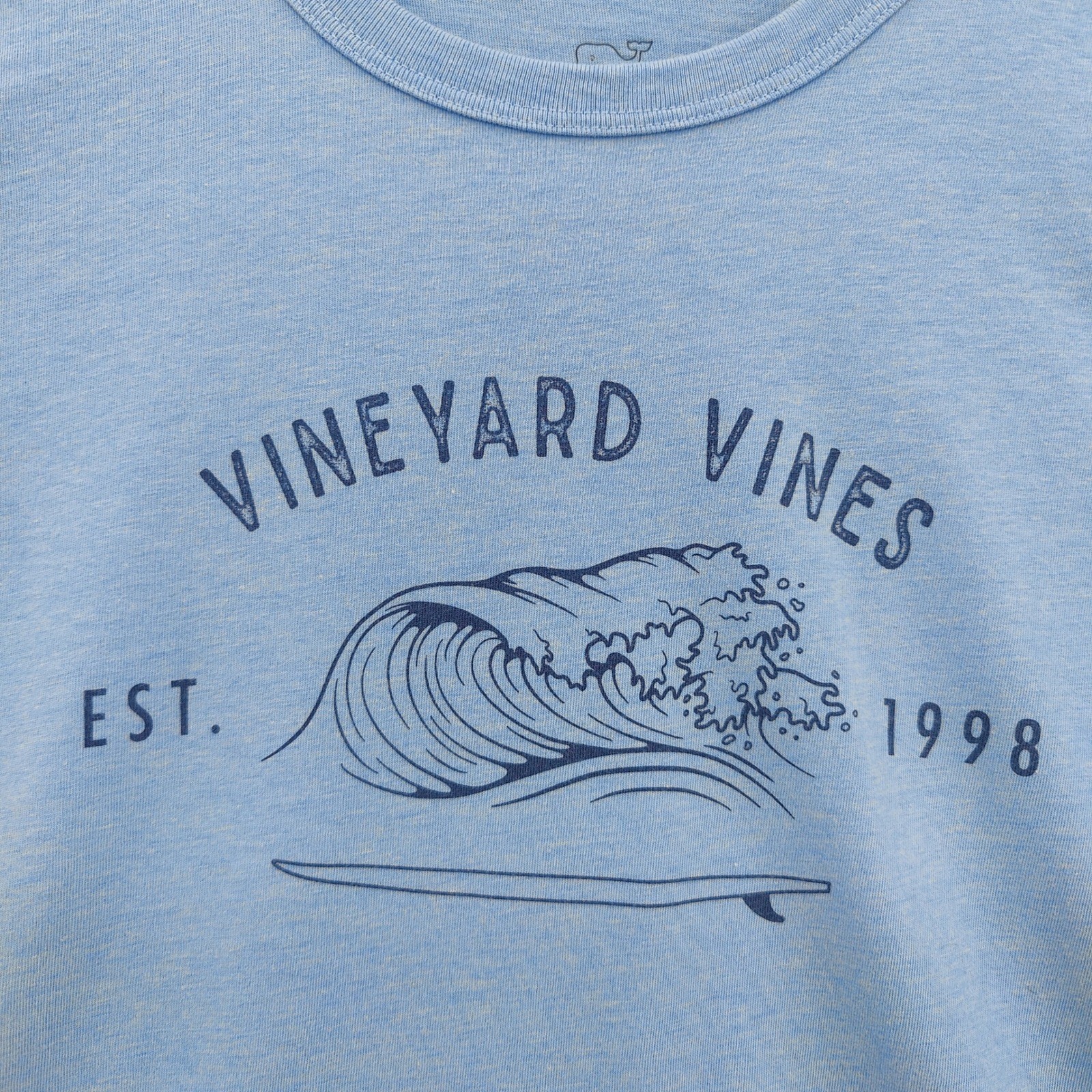 Vineyard Vines Mens Coastal Surf Nautical Preppy Shirt M Top Blue Wave Surfboard