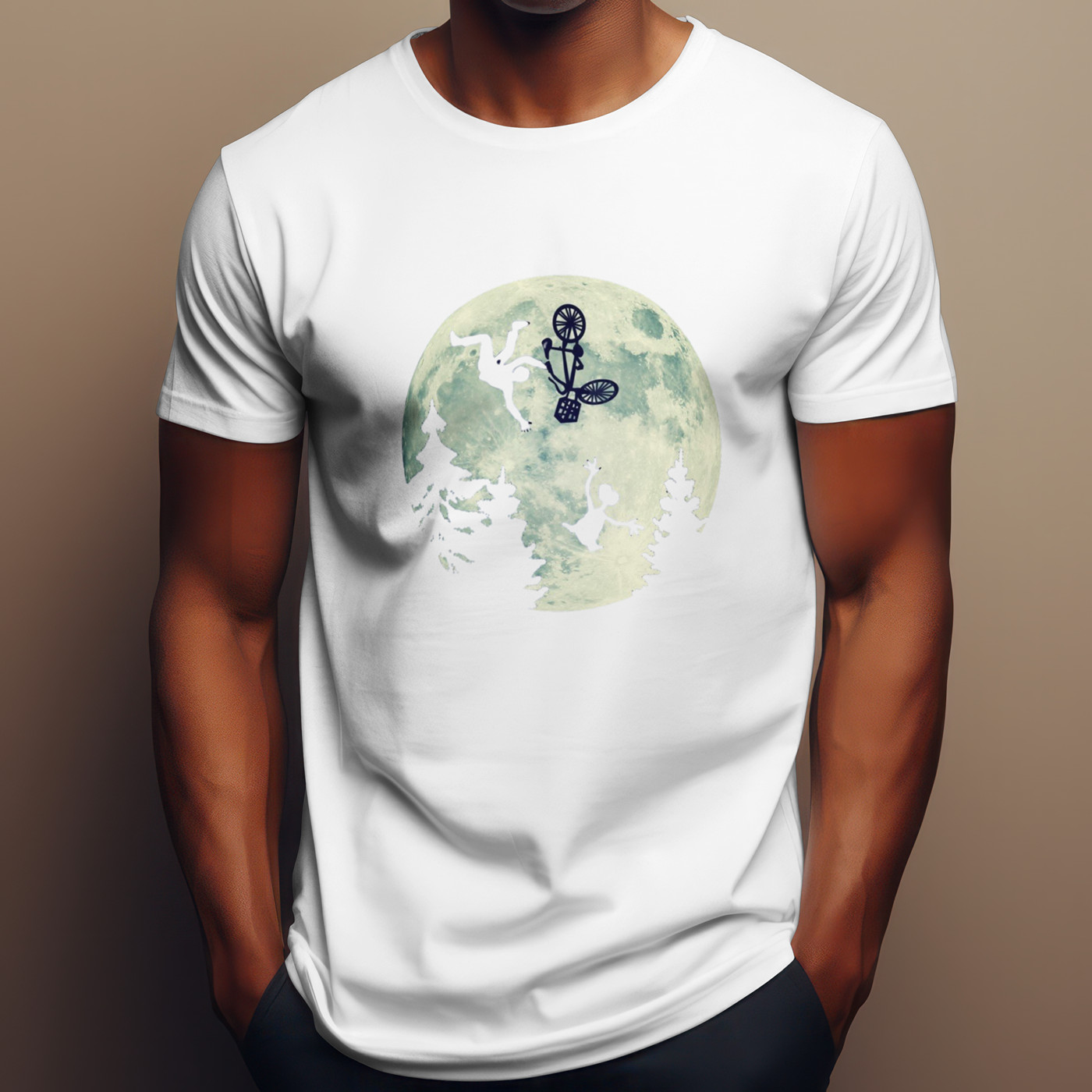 E.T. BIKE CRASH T-Shirt | Classic Spielberg Film Tee | 1980s Sci-Fi Movie Top gallery
