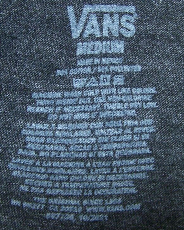 VANS Shirt Adult Medium Gray Graphic Big Logo Short Sleeve Classic Outdoor Mens gallery