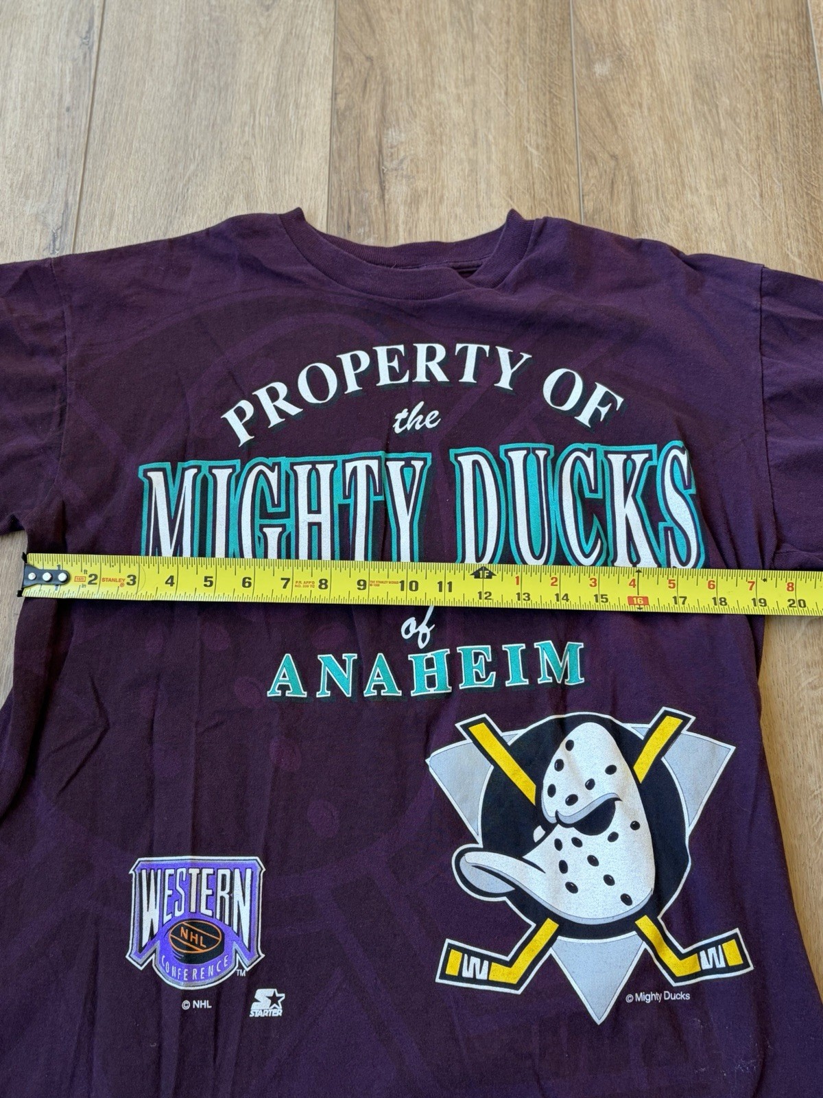 Vintage Starter Mighty Ducks T Shirt Size Large gallery