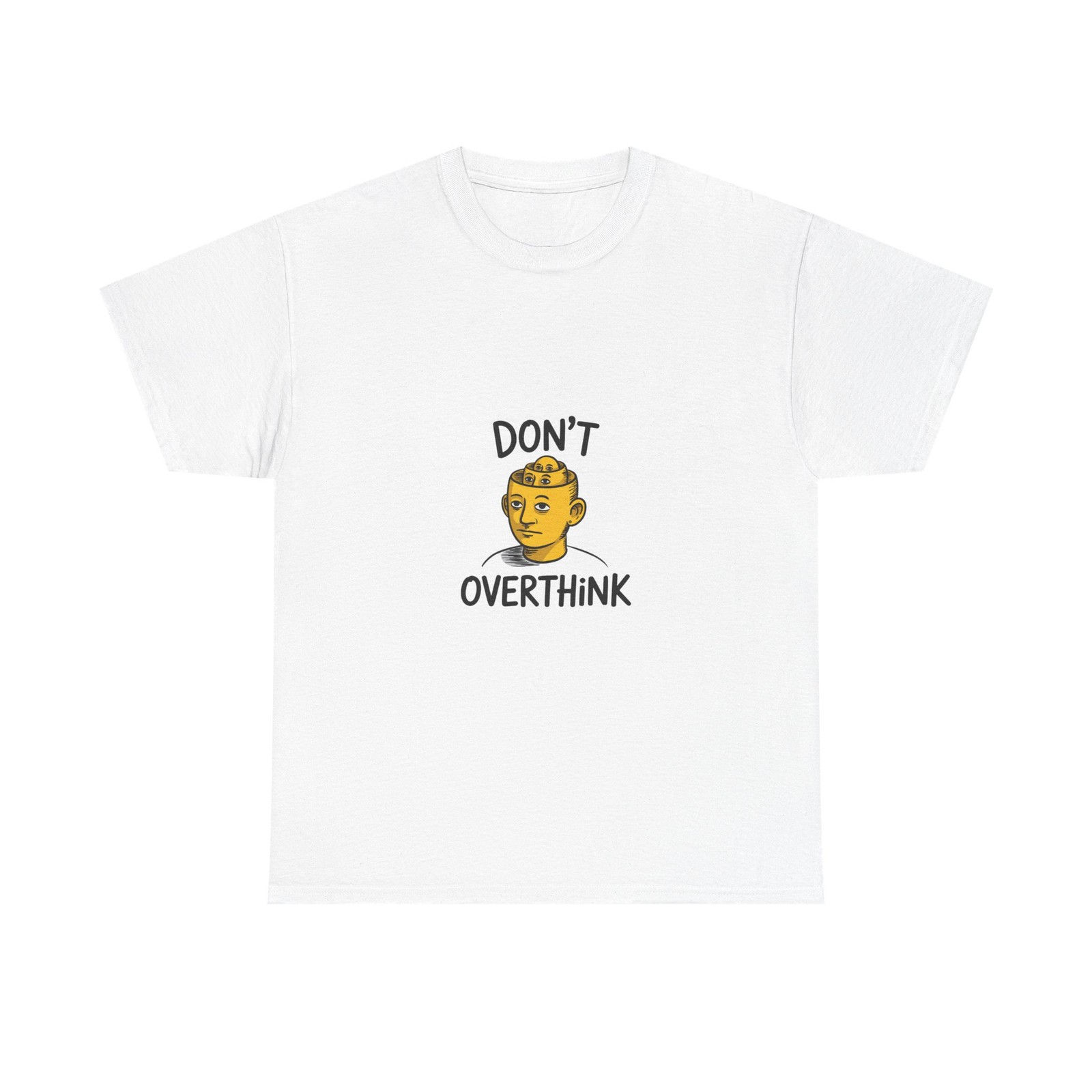 Impressley "Don't Overthink" Graphic T-Shirt – Fun Design Unique Casual Wear gallery