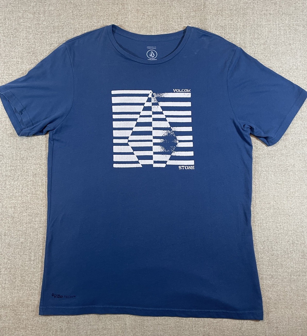 Volcom Stone T-Shirt Blue Men’s Size L Large Geometric Short Sleeve Casual Surf gallery