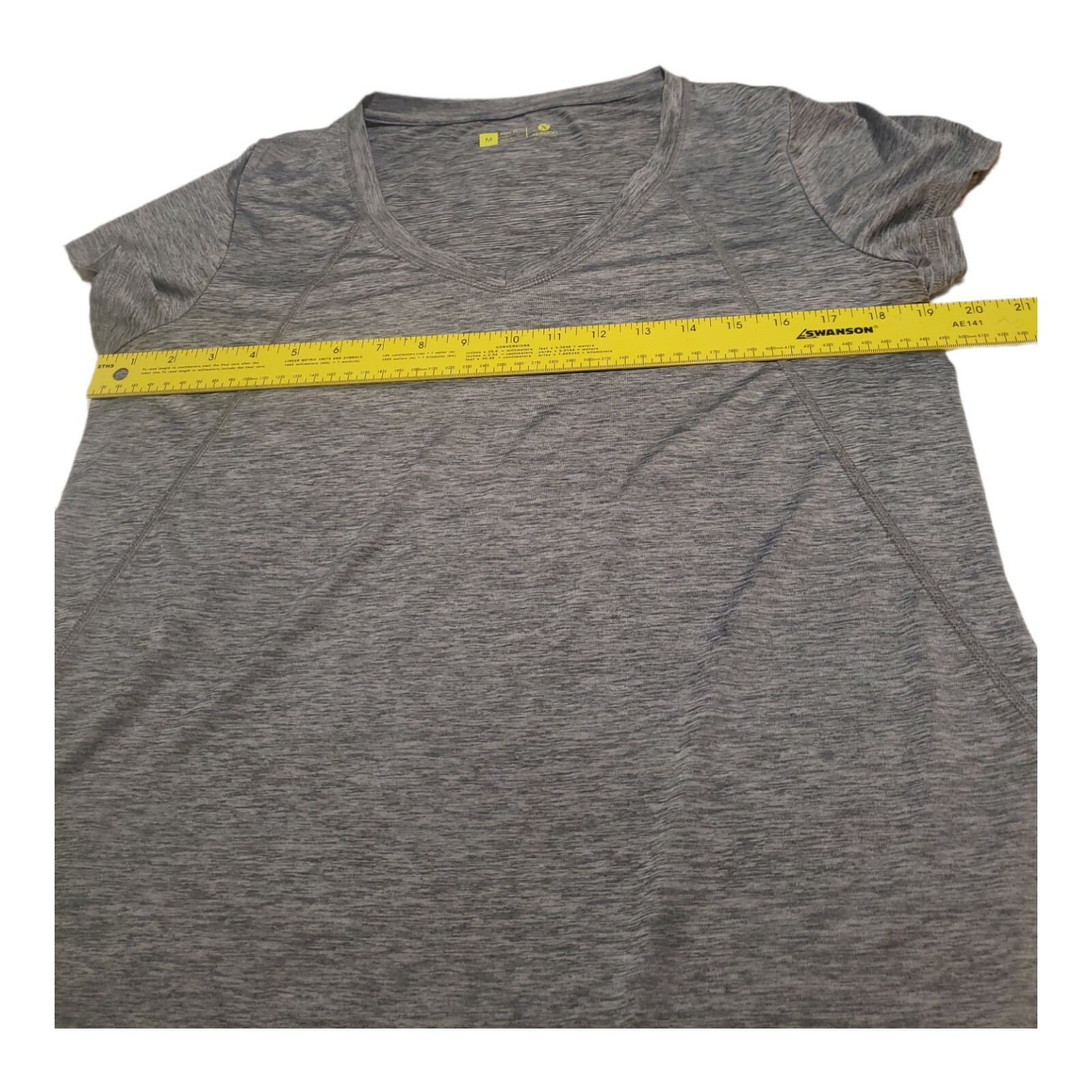 Women Tee shirt Xersion Gray V neck Semi-Fitted T-Shirt (Women's Medium) gallery