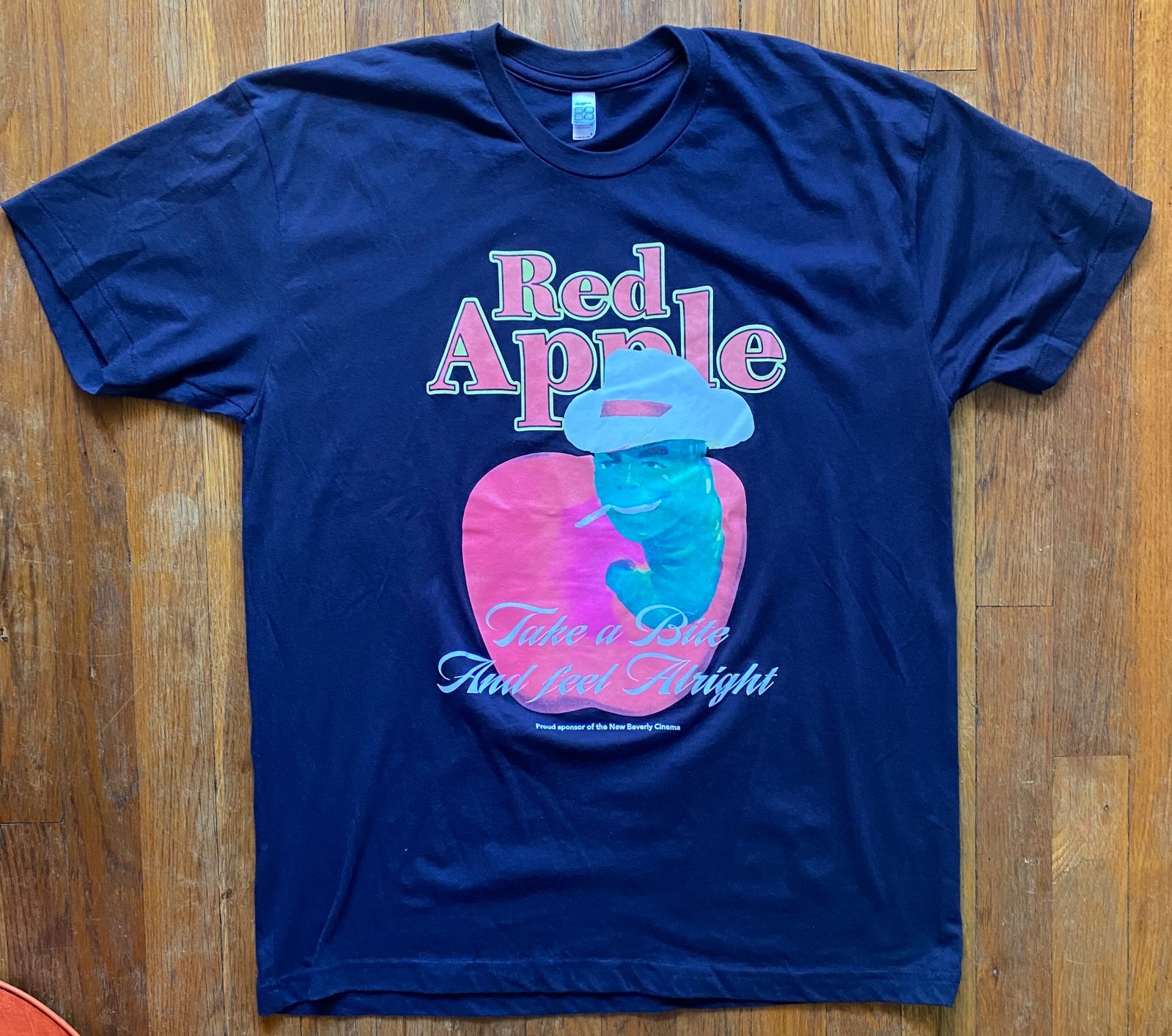Red Apple cigarettes t shirt New Beverly Cinema Quentin Tarantino Navy Large gallery