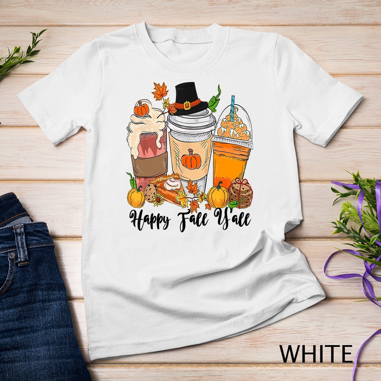 Happy Fall Y'all Pumpkin Truck Autumn Thanksgiving Unisex T-shirt gallery