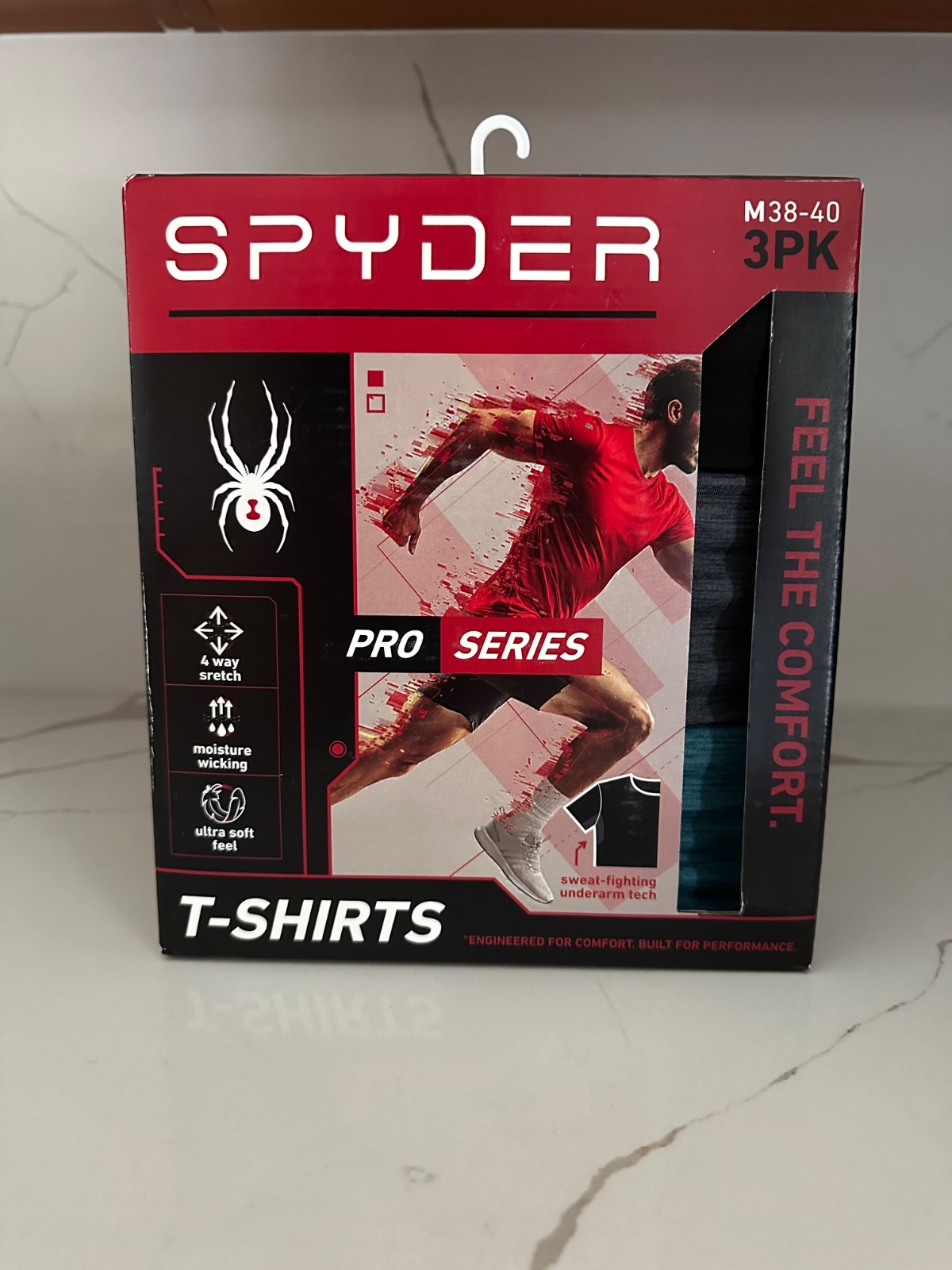 SPYDER *NEW* Men’s Pro Series Black, Gray & Green 3PK T-Shirts (size M)
