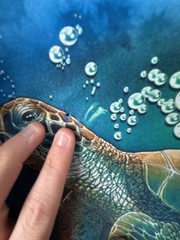 Caballo St. Thomas U.S.V.I. Sea Turtle Tie-Dye Graphic T-Shirt
