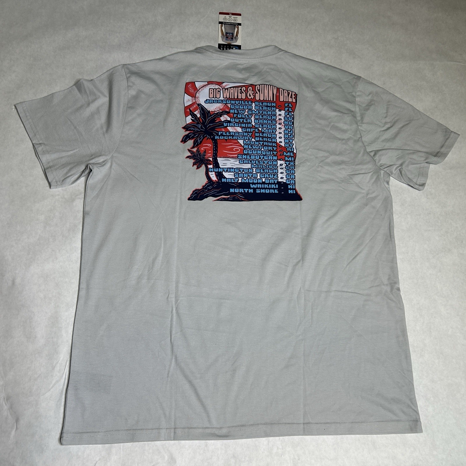 Reel Life Tshirt Mens Size XL Short Sleeve Relaxed Fit Graphic Double Sided New gallery