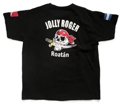 CALLOPE Jolly Roger Roatan CREW Black T Shirt Skull Graphic Mens 2XL