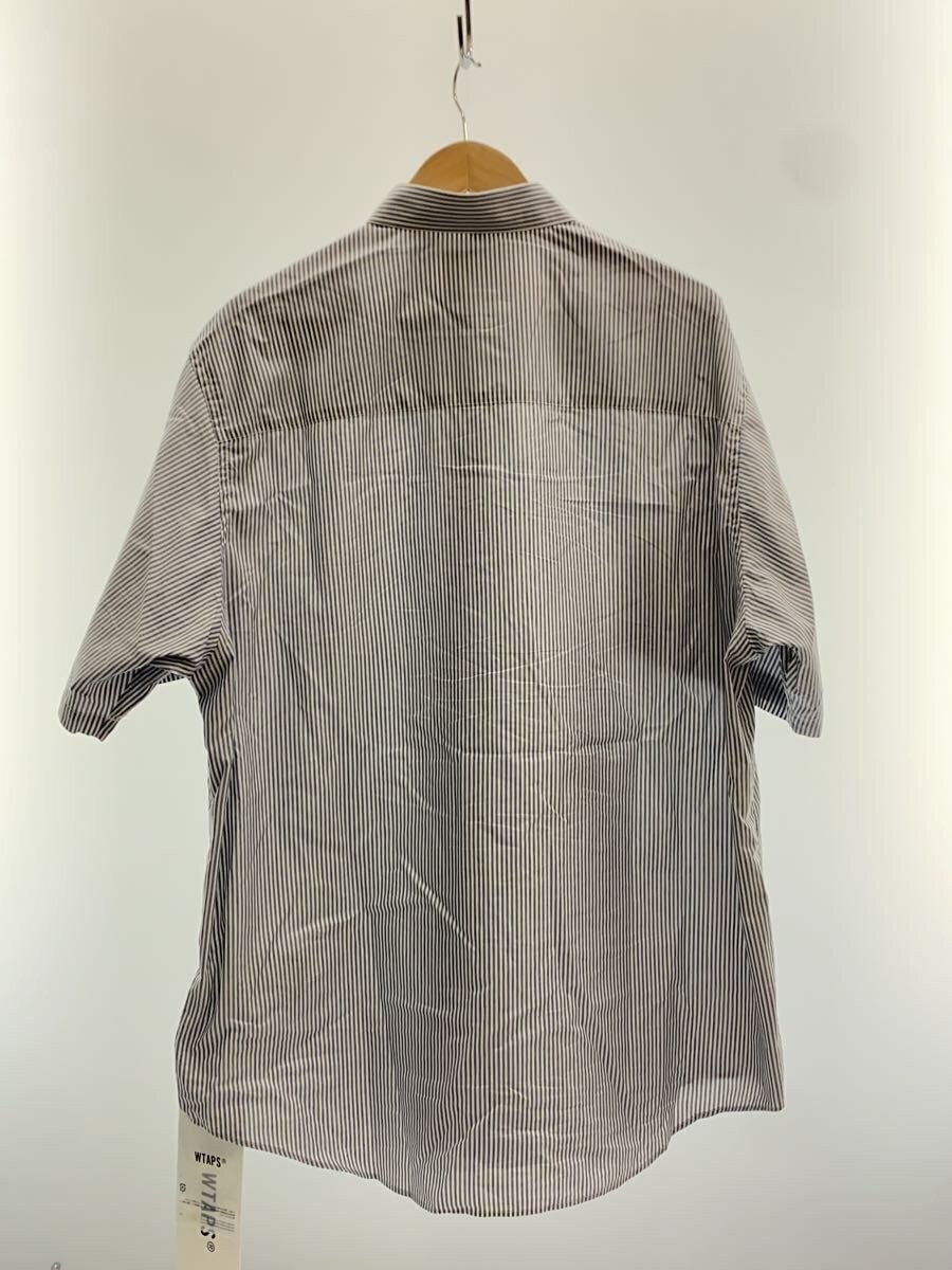 WTAPS CTPL.BROADCLOTH.TEXTILE.COOLMAX Short Sleeve Shirt 4 Cotton NVY Stripe gallery