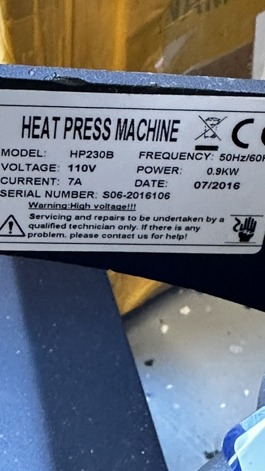 Senven Corp 12″x 9”  T-Shirt Heat Press Transfer Machine Model HP230B Open Box