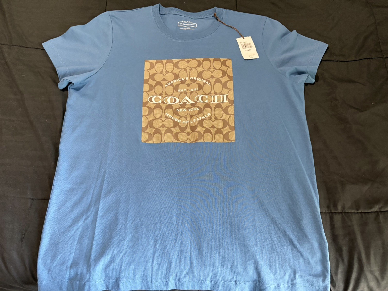 MENS COACH T-Shirt Men Large 100% AUTHENTIC NWT