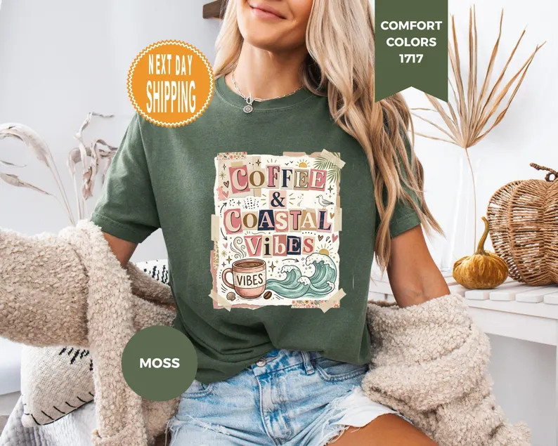 Coastal Coffee Comfort Tee gallery