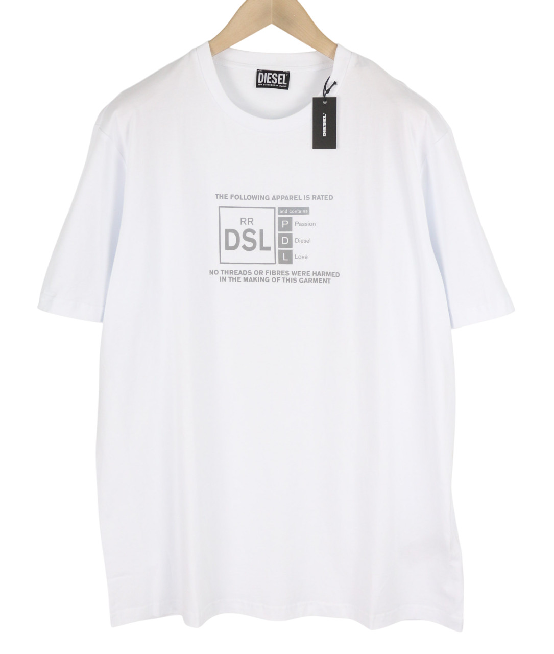 DIESEL T-Just-A35 mens T-Shirt 2XL Short sleeved Crew Collar Tricot Casual
