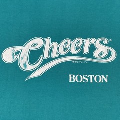 Vtg Sof Tee By Tee Jays Medium Single Stitch Shirt Cheers Boston Massachusetts