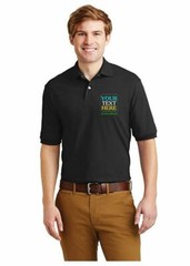 YOUR TEXT HERE button up Embroidered Fit Shirt Custom Personalized Thread POLO