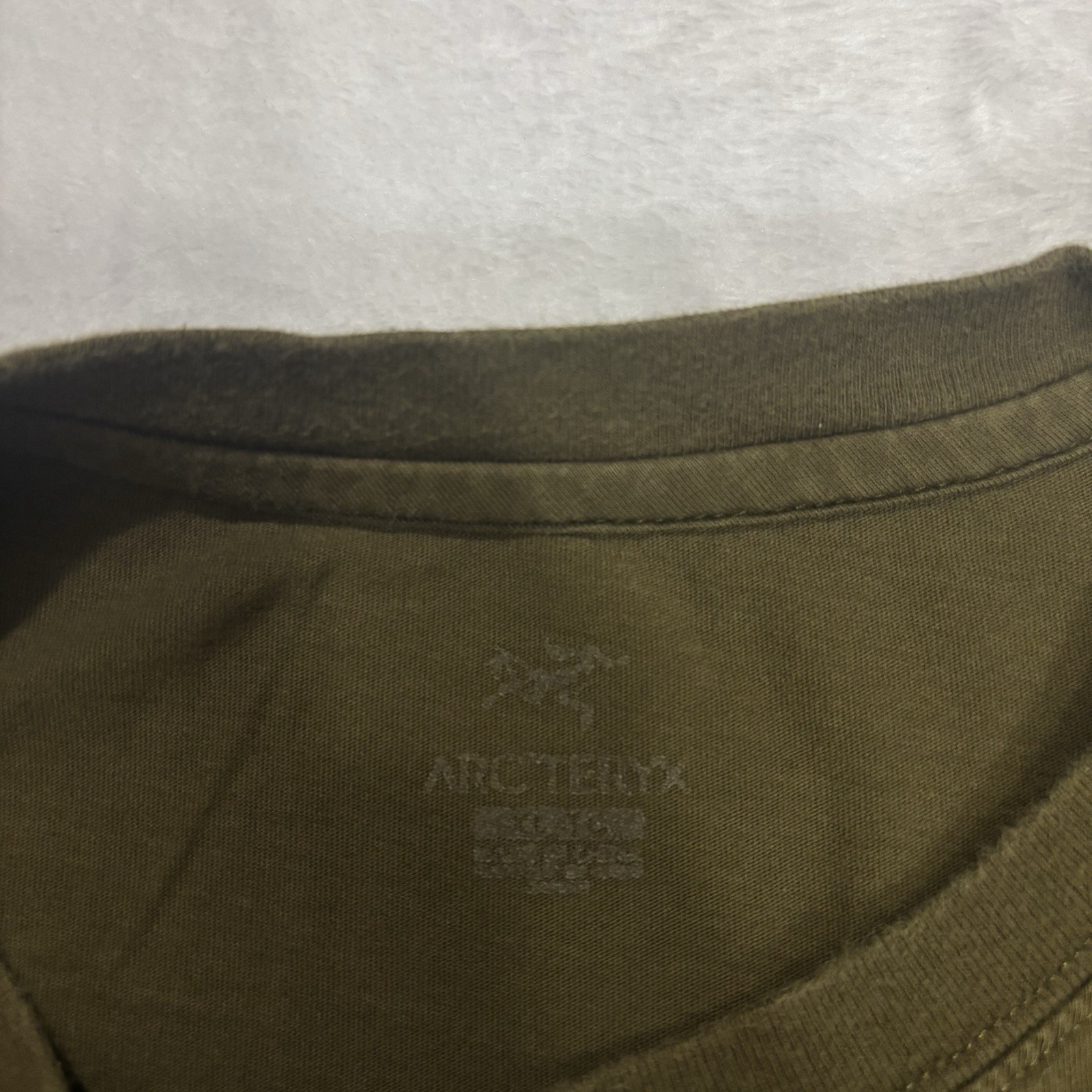 Arc'Teryx Archaeopteryx Cormac Graphic Logo T Shirt Mens XL Olive Green Brown gallery