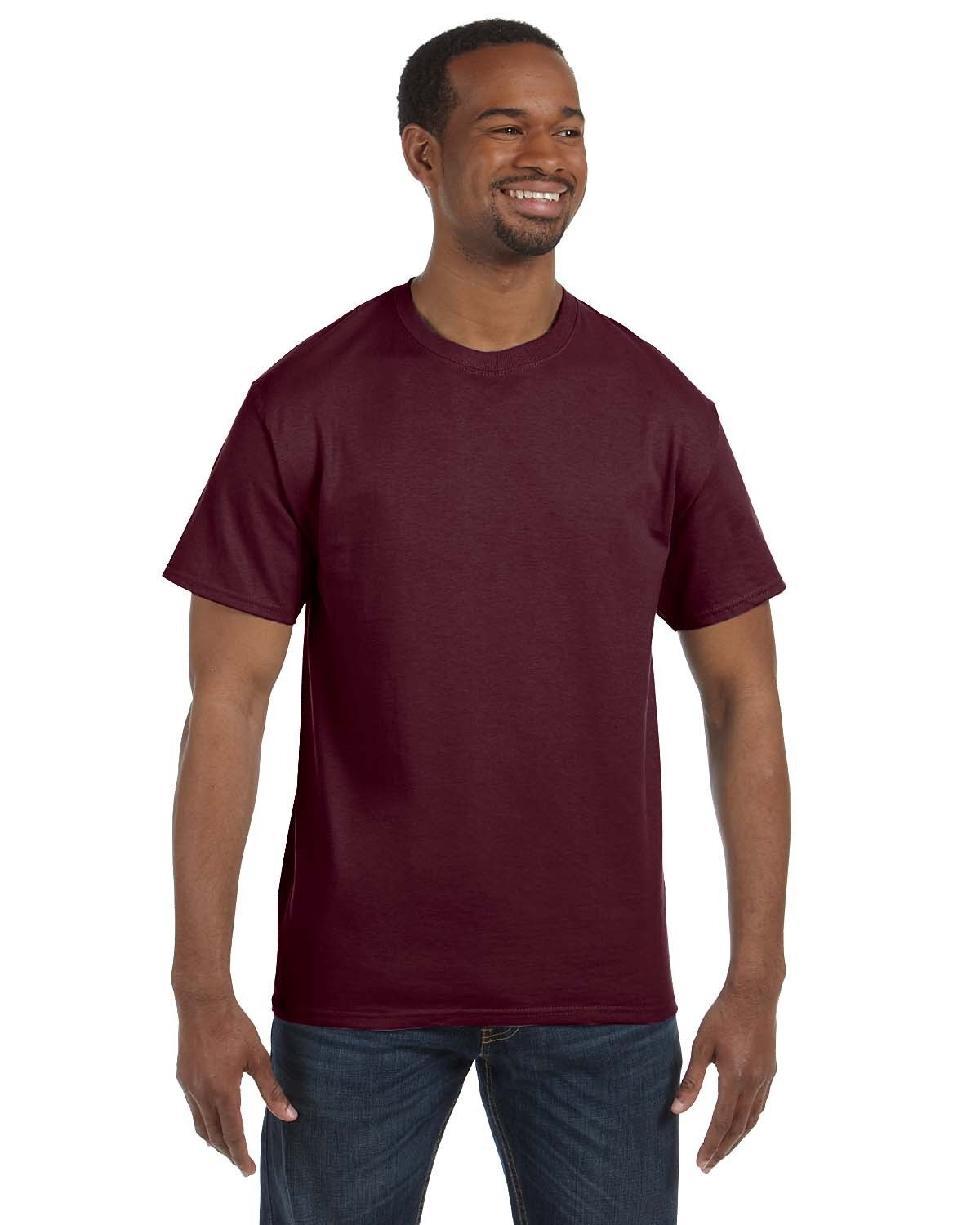JERZEES # 29M Men Short Sleeve Dri-Power 50/50 T-Shirt Blank Maroon Med to XL gallery