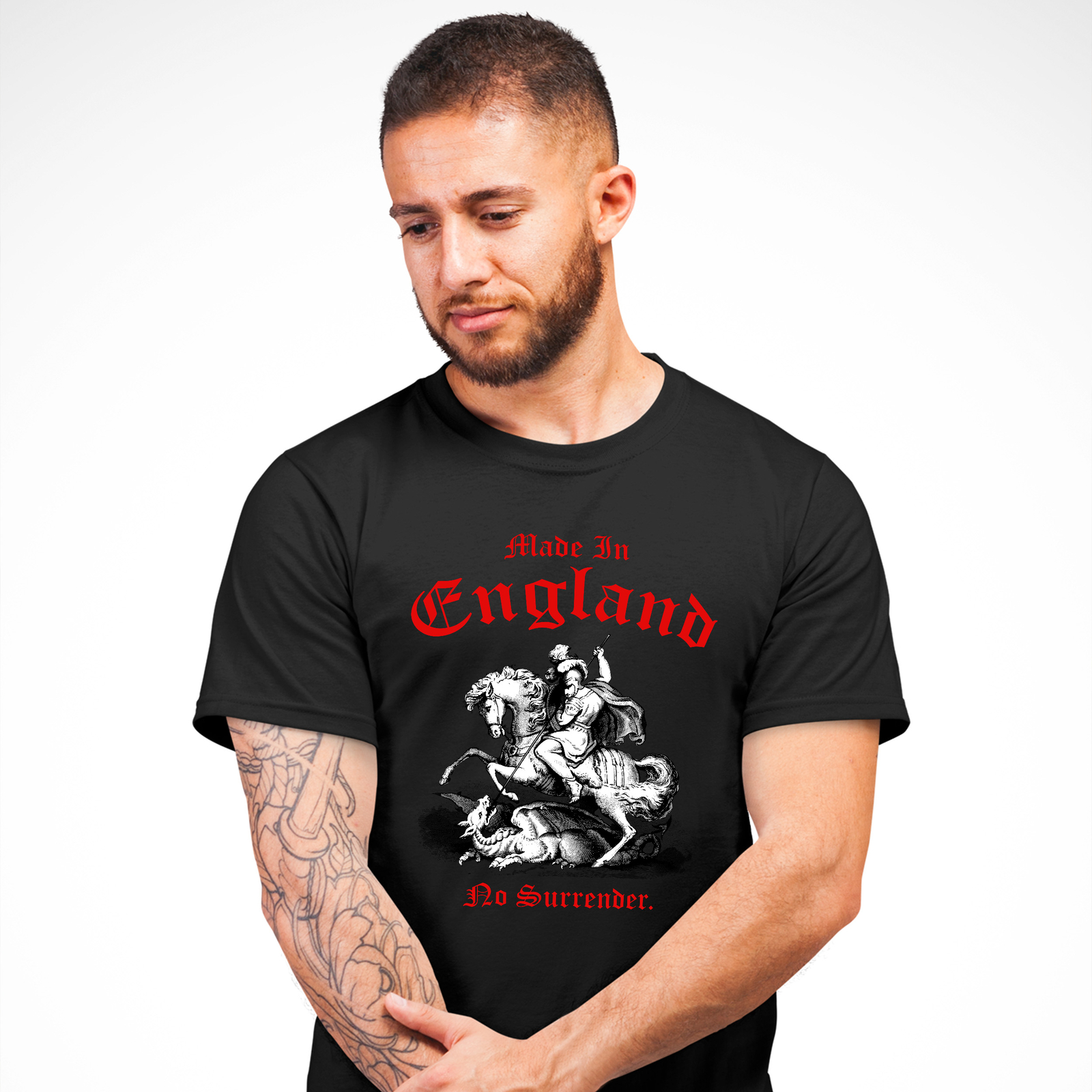 St Georges Day Mens T Shirt Made In England No Surrender Slogan 23rd April gallery