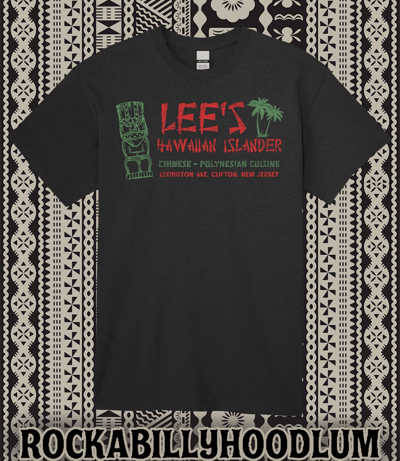 Retro Tiki Art Tee T Shirt Bar Mug Restaurant Lees Lee's Hawaiian Islander NJ gallery