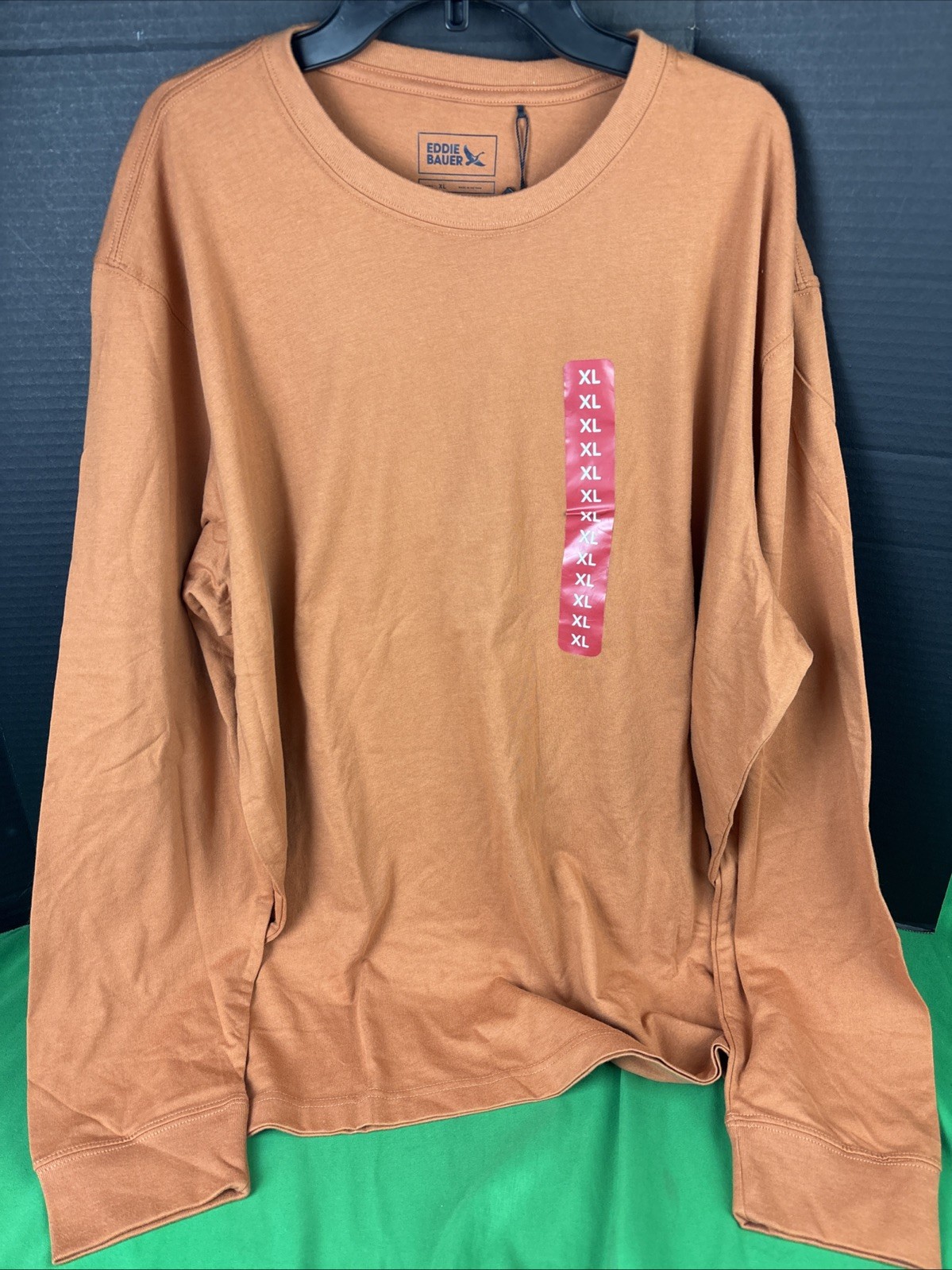 Eddie Bauer Men's Long Sleeve Crewneck T-Shirt Size XL Orange gallery