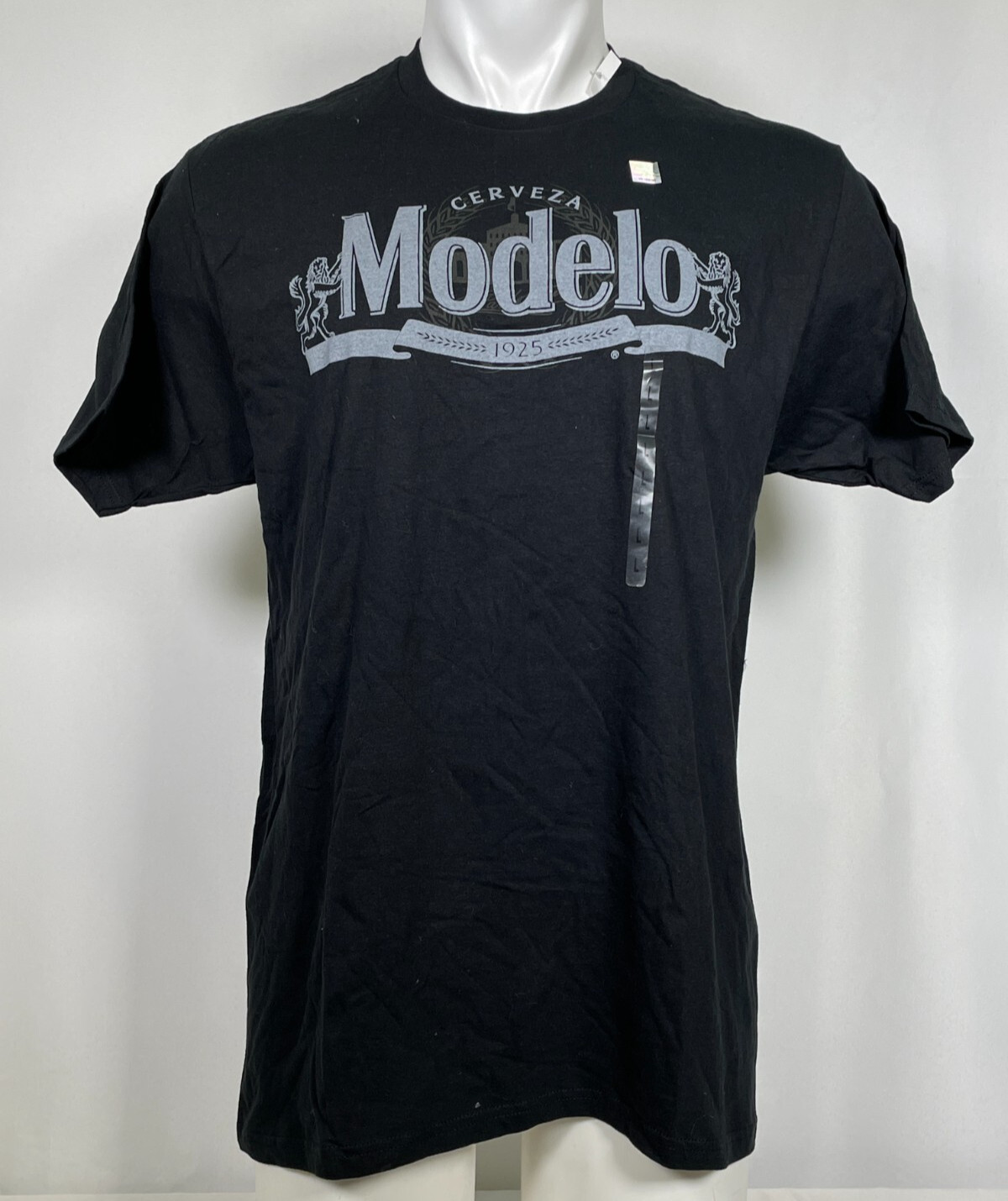 Modelo Cerveza Beer Mexico Black Logo T-Shirt Men’s LARGE NWT
