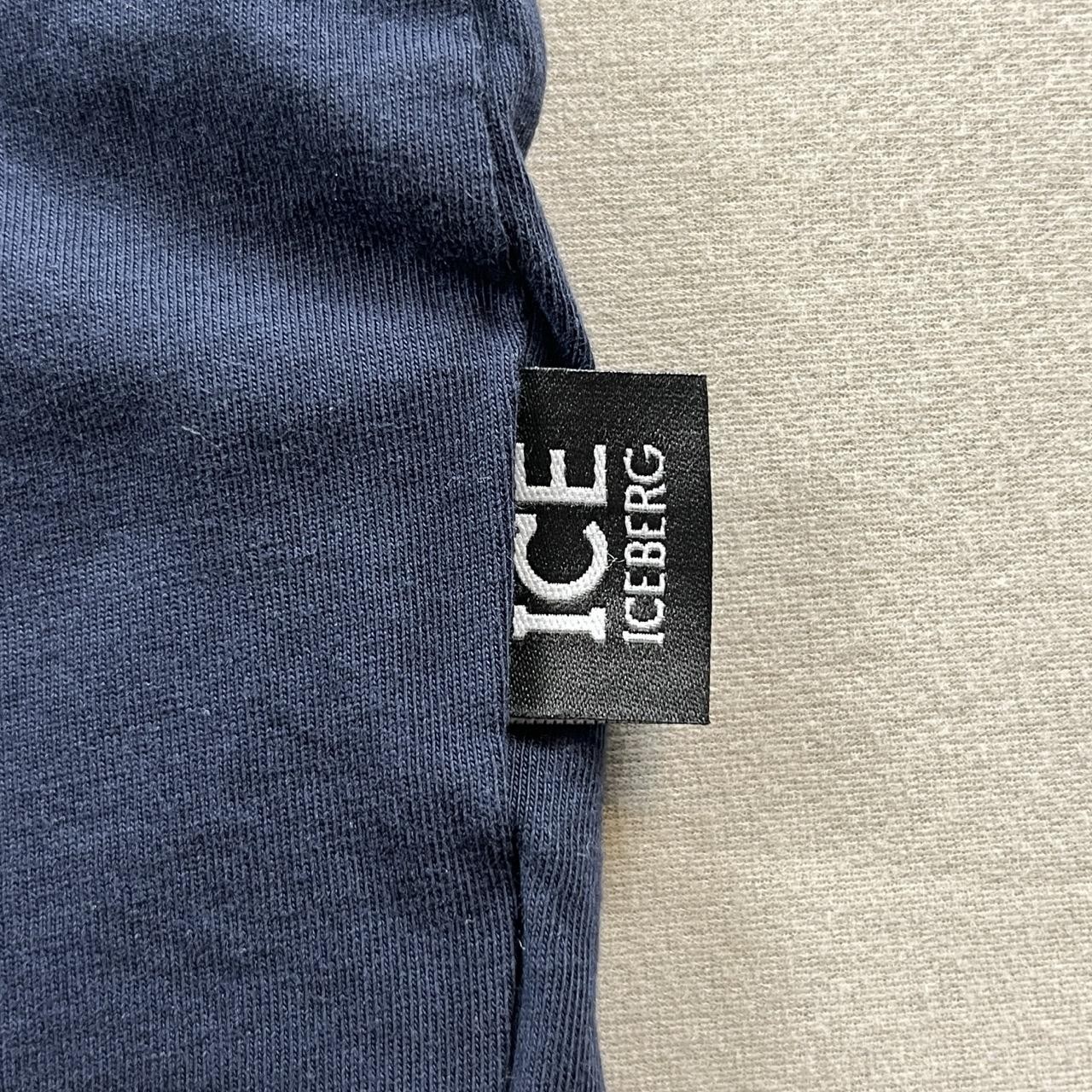 Iceberg T-Shirt Mens Medium Navy Blue Ice Italy Designer Graphic Short Sleeve gallery