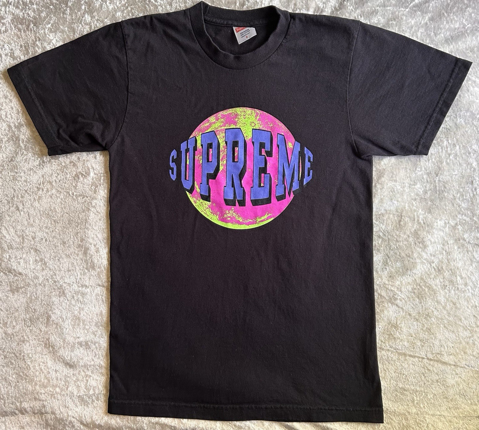 Supreme Lunar Black Small T-shirt 100% Cotton Made In USA gallery