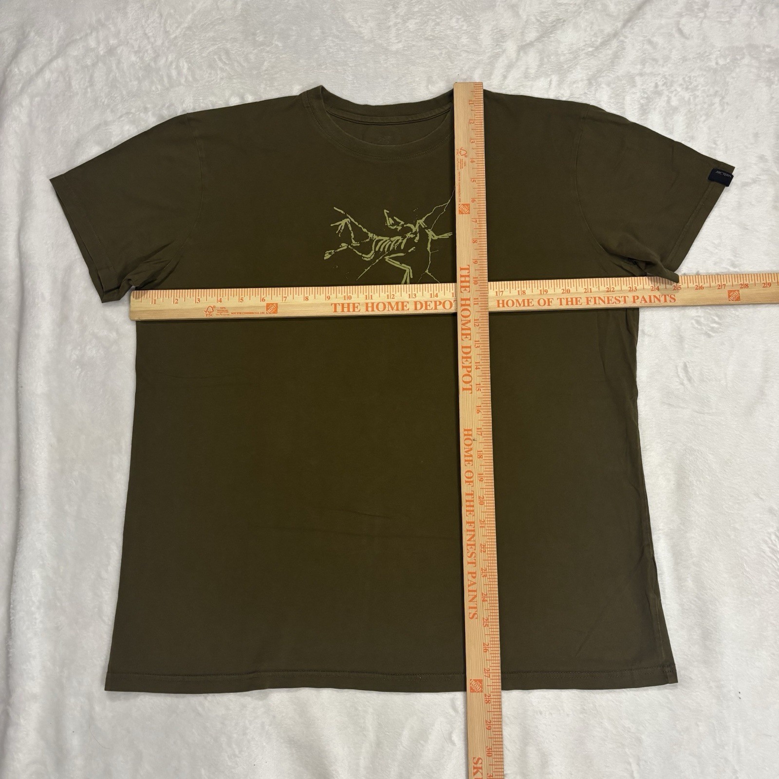Arc'Teryx Archaeopteryx Cormac Graphic Logo T Shirt Mens XL Olive Green Brown gallery