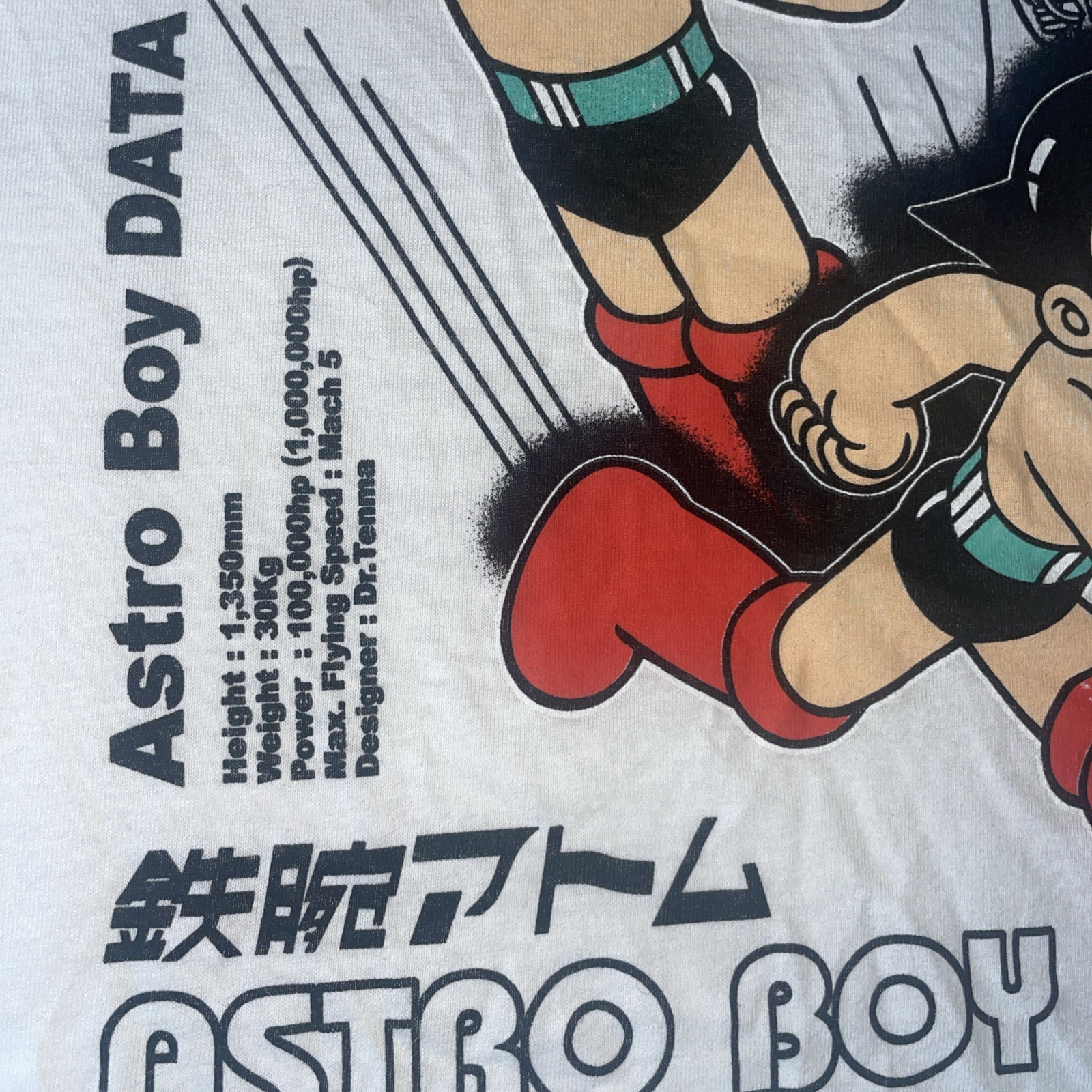 Osamu Tezuka Astro Boy Large White Graphic T-shirt Cotton Crew Anime Cartoon gallery