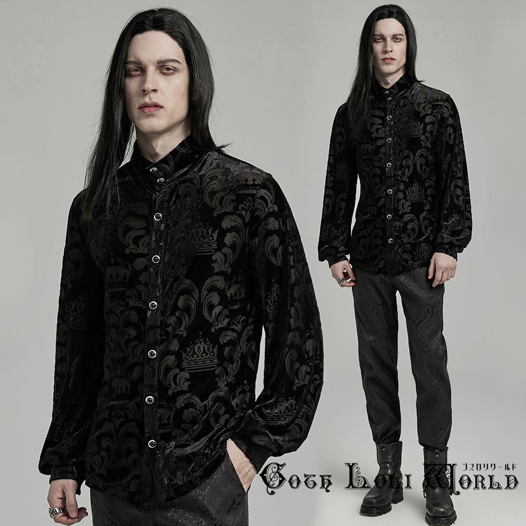 Punk Rave Goth Men’s shirt WY-1595CCM-BK