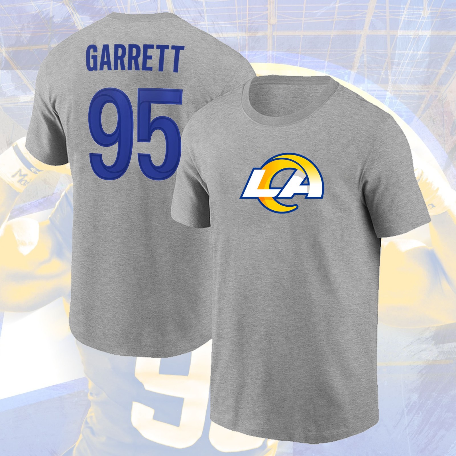 NEW SALE! Myles Garrett #95 L.A Rams 2026 Name & Number Fastship For Fans gallery