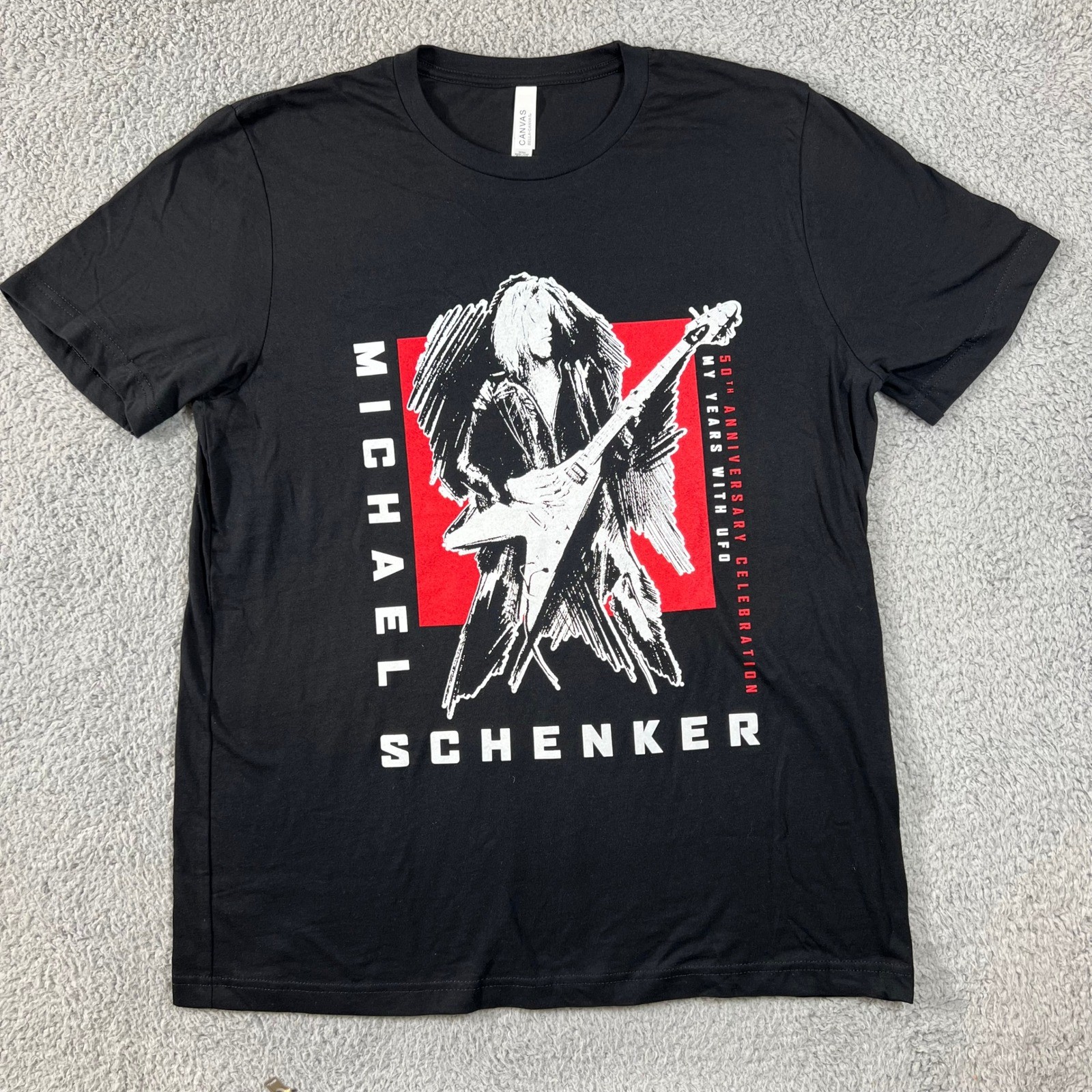 Michael Schenker 50th Anniversary Celebration T Shirt Men's Size L Black Guitar gallery