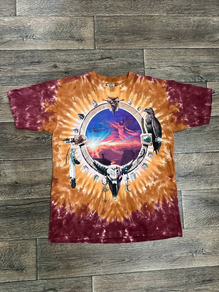 Vintage 2000 Liquid Blue Canyon Sunset t-shirt men made in USA large