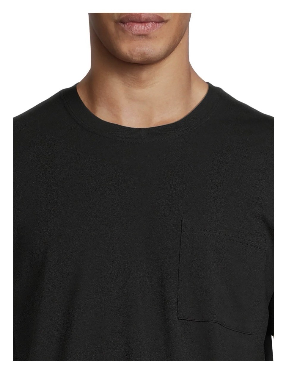 ATHLETIC WORKS Men’s L (42-44) Tri-Blend Pocket Tee Short Sleeve • Rich Black gallery