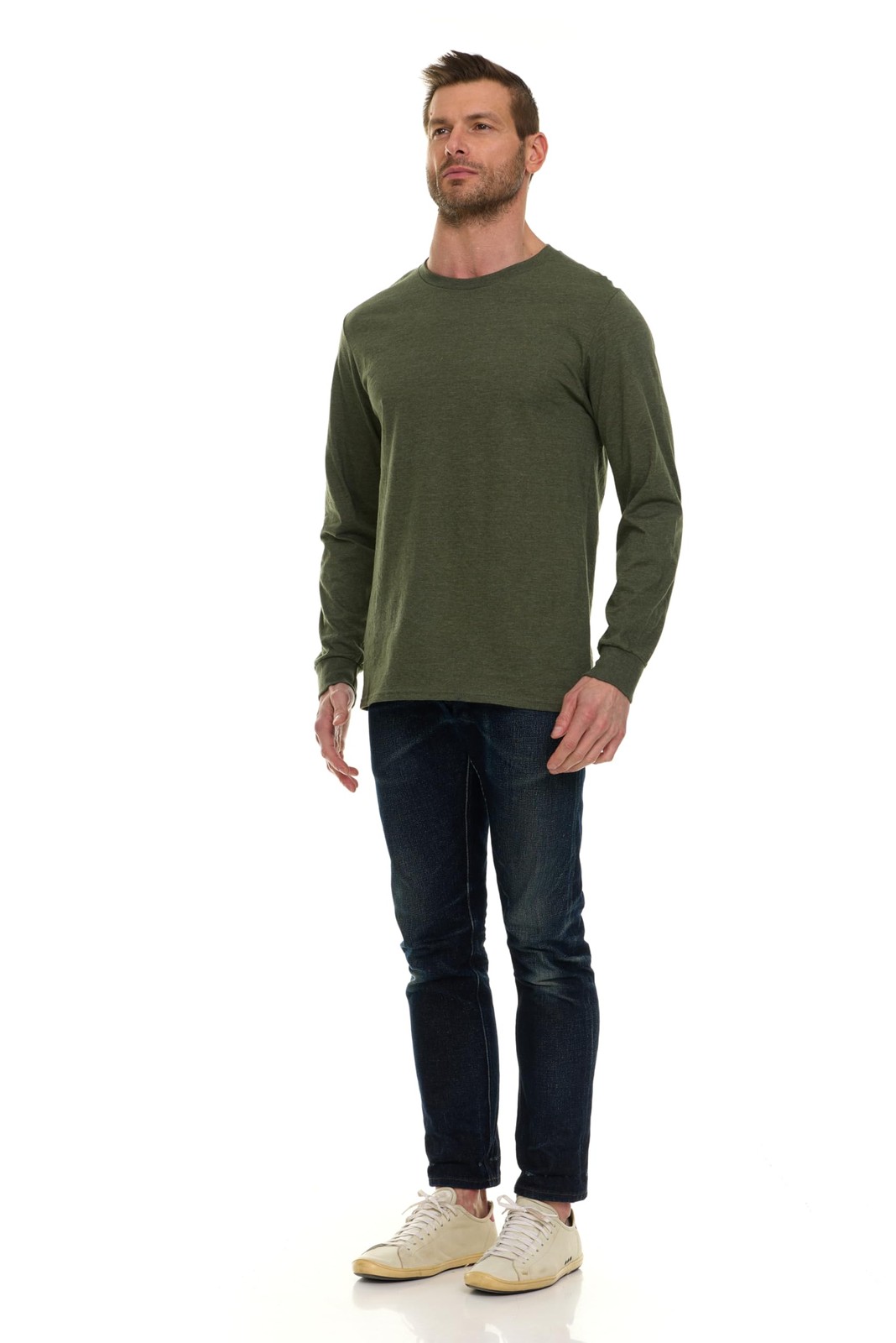 BILLIONHATS Mens Long Sleeve Colorful T-Shirts , Crew Neck Bulk Tees for Men gallery
