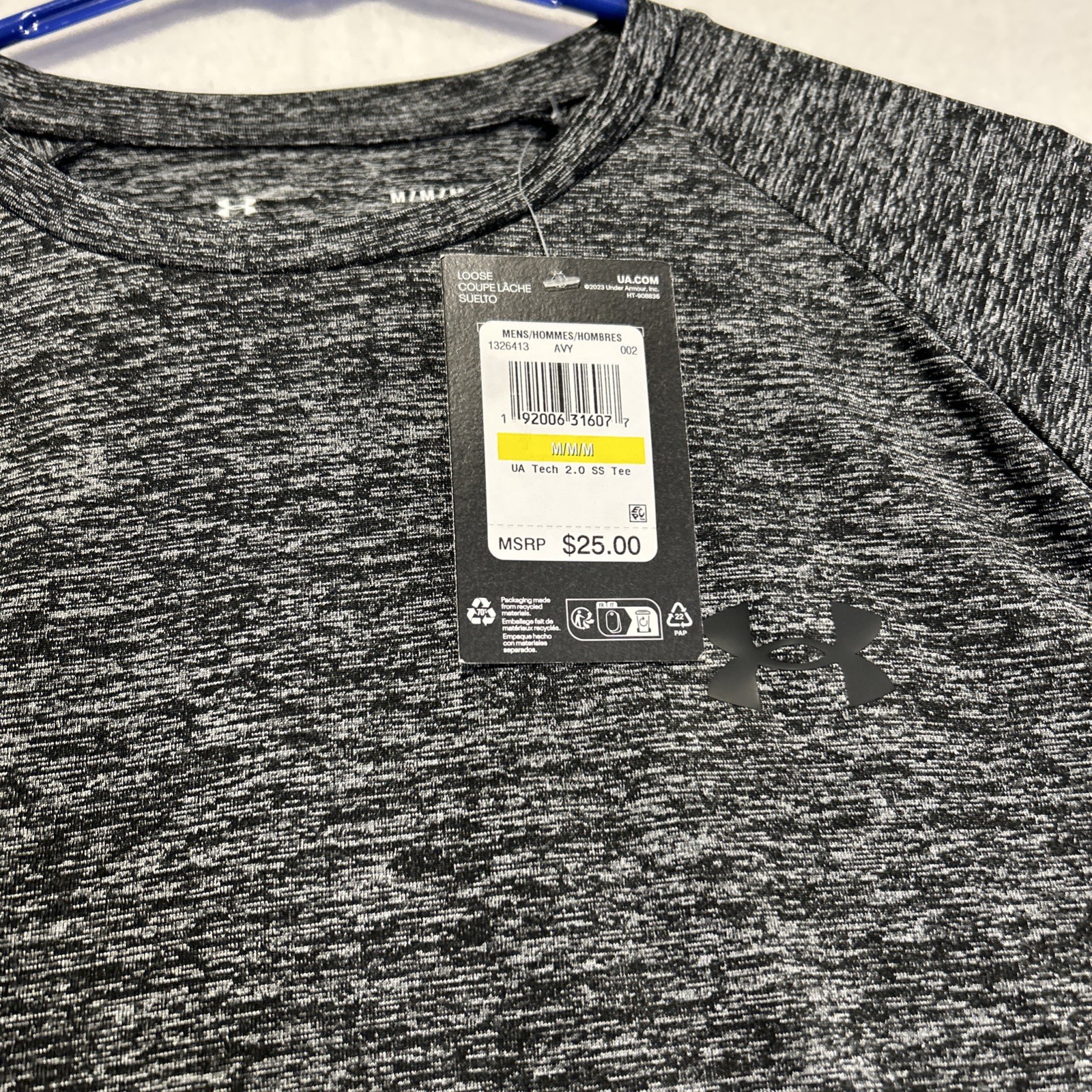 Under Armour Mens Athletic UA Tech 2.0 T-Shirt Short Sleeve 1326413-002 Medium gallery