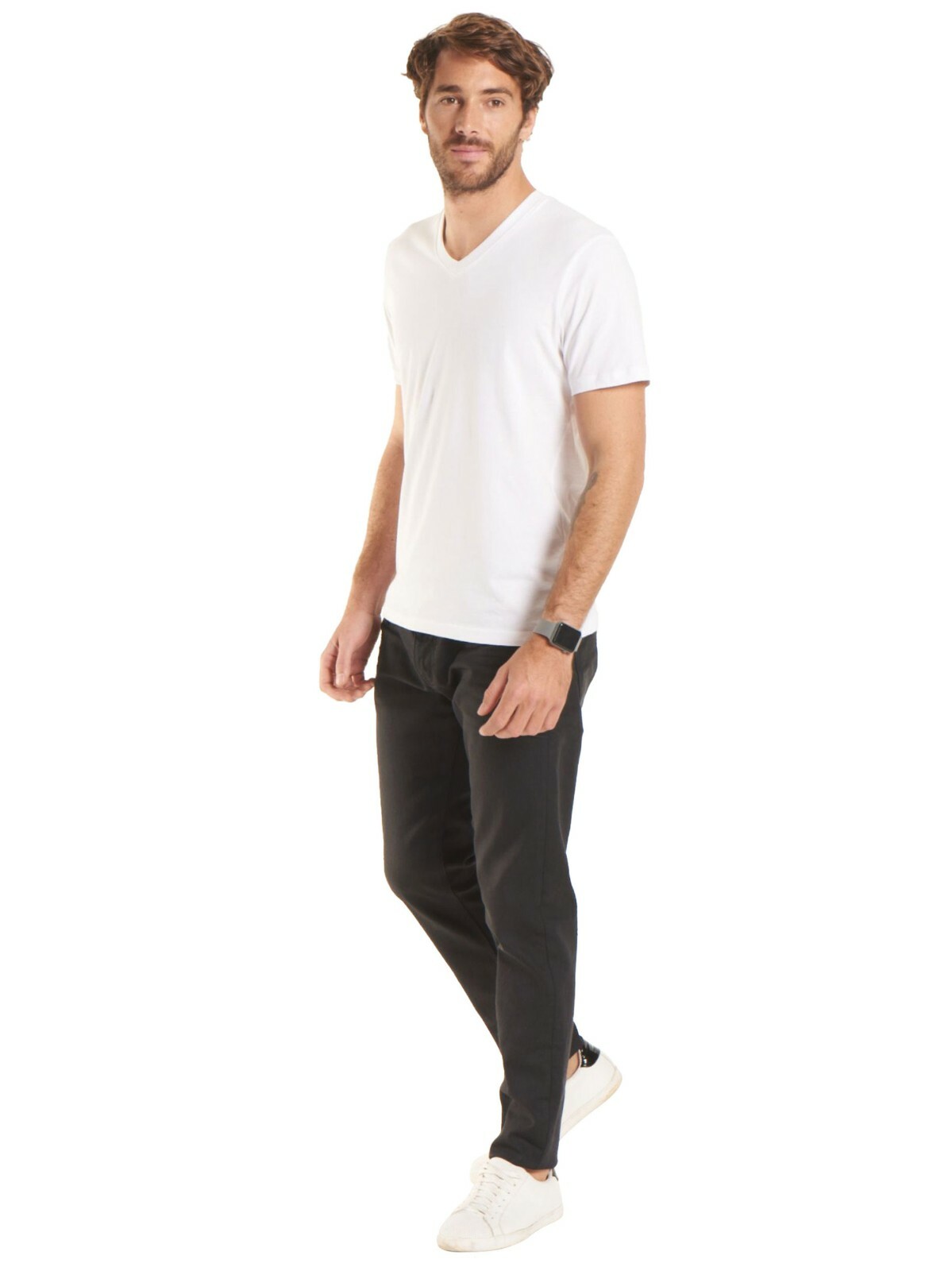 Uneek CLASSIC V NECK T-SHIRT Men's Cotton Short Sleeve v-Neck Plain Workwear Tee gallery