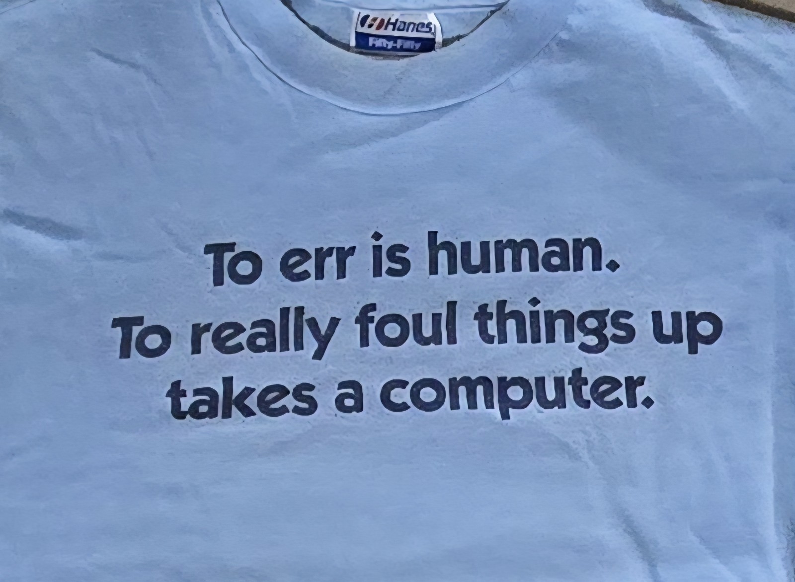 RARE Vintage 80’s Single-Stitch Novelty Humor Tee Men’s M – Takes A Computer