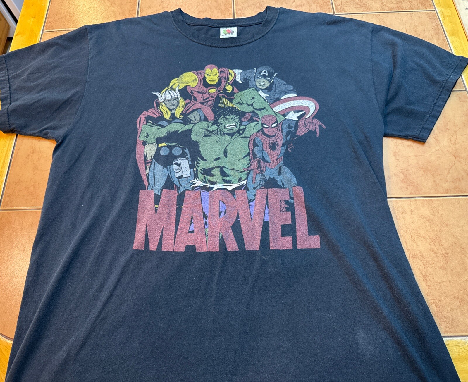 Marvel Avengers Shirt Mens Sz XL Black Fruit Of The Loom Vintage Y2K Graphic gallery