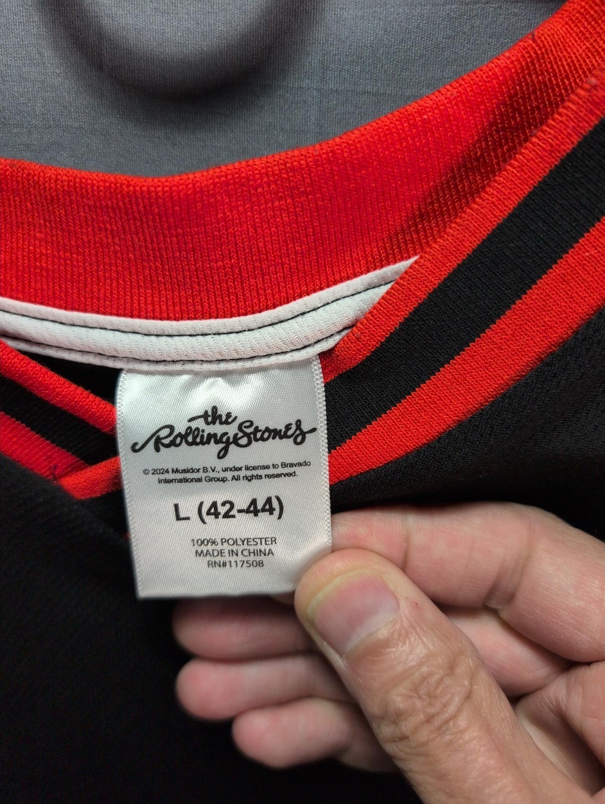 The Rolling Stones Shirt Large 42-44 Black Polyester Established 1962 Logo gallery